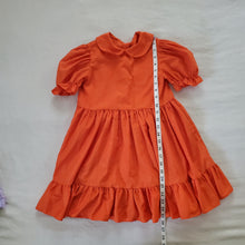 Load image into Gallery viewer, Vintage Orange Ruffled Dress 5t/6
