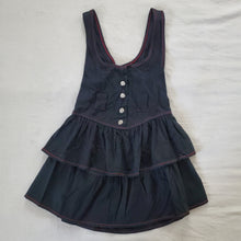 Load image into Gallery viewer, Vintage Black Ruffled Dress kids 6-8
