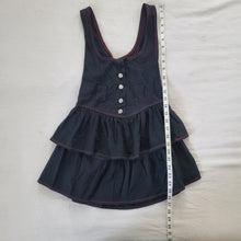 Load image into Gallery viewer, Vintage Black Ruffled Dress kids 6-8
