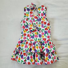 Load image into Gallery viewer, Vintage Bright Floral Sleeveless Dress 3t/4t
