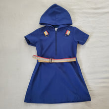 Load image into Gallery viewer, Vintage 70s Navy Hooded Dress 4t

