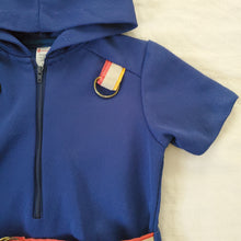 Load image into Gallery viewer, Vintage 70s Navy Hooded Dress 4t
