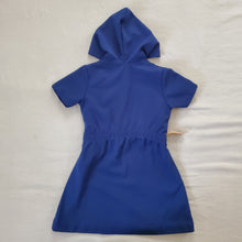 Load image into Gallery viewer, Vintage 70s Navy Hooded Dress 4t
