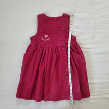 Load image into Gallery viewer, Vintage &quot;Country Dolls&quot; Red Cord Dress kids 6
