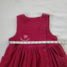 Load image into Gallery viewer, Vintage &quot;Country Dolls&quot; Red Cord Dress kids 6
