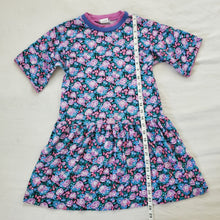 Load image into Gallery viewer, Vintage Dark Floral Comfy Dress kids 8/10
