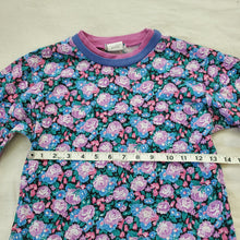 Load image into Gallery viewer, Vintage Dark Floral Comfy Dress kids 8/10
