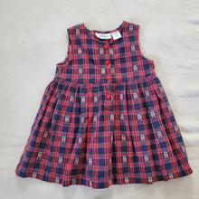 Load image into Gallery viewer, Vintage Bear Plaid Dress 2t/3t

