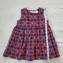 Load image into Gallery viewer, Vintage Bear Plaid Dress 2t/3t

