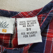 Load image into Gallery viewer, Vintage Bear Plaid Dress 2t/3t
