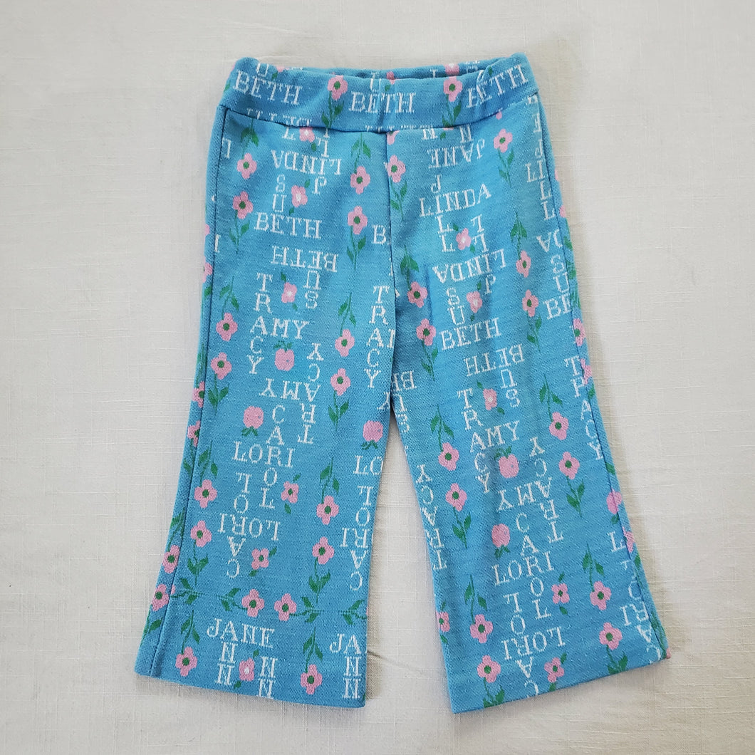 Vintage Healthtex Girly Names Flared Pants 18-24 months
