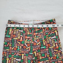 Load image into Gallery viewer, Vintage 70s Nuts &amp; Bolts Pattern Pants 3t *relaxed elastic
