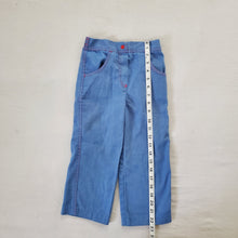 Load image into Gallery viewer, Vintage 70s Strawberry Patch Blue Pants 3t/4t
