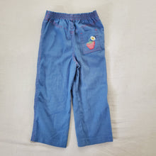 Load image into Gallery viewer, Vintage 70s Strawberry Patch Blue Pants 3t/4t
