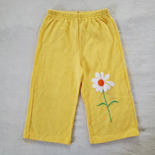 Load image into Gallery viewer, Vintage Daisy Yellow Wide Leg Pants 18-24 months

