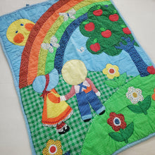 Load image into Gallery viewer, Vintage Colorful Kids Scene Hanging Blanket
