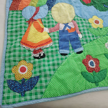 Load image into Gallery viewer, Vintage Colorful Kids Scene Hanging Blanket
