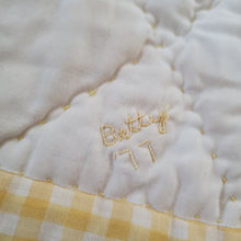 Load image into Gallery viewer, Vintage 70s Bear Quilted Toddler Blanket
