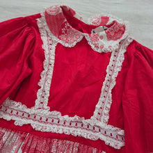 Load image into Gallery viewer, Vintage Red Pattern Maxi Dress kids 12
