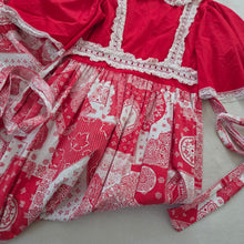 Load image into Gallery viewer, Vintage Red Pattern Maxi Dress kids 12
