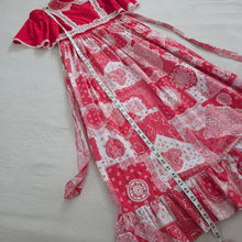 Load image into Gallery viewer, Vintage Red Pattern Maxi Dress kids 12
