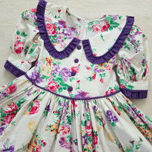 Load image into Gallery viewer, Vintage Floral Gorgeous Twirly Dress kids 8/10
