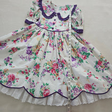 Load image into Gallery viewer, Vintage Floral Gorgeous Twirly Dress kids 8/10
