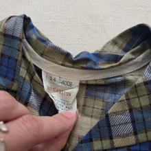 Load image into Gallery viewer, Vintage Plaid Dress + Velvet Vest Bundle kids 14
