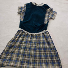 Load image into Gallery viewer, Vintage Plaid Dress + Velvet Vest Bundle kids 14
