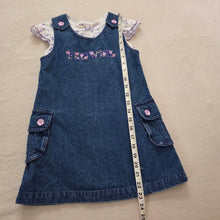 Load image into Gallery viewer, Vintage Y2k Denim Dress + Shirt Set 5t
