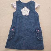 Load image into Gallery viewer, Vintage Y2k Denim Dress + Shirt Set 5t
