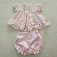 Load image into Gallery viewer, Vintage Pink Top + Bloomers Bundle 12 months
