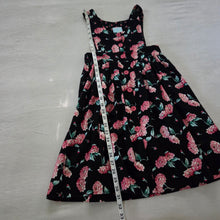 Load image into Gallery viewer, Vintage Dark Carnation Floral Sleeveless Dress kids 6 *flaw
