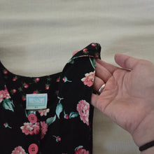 Load image into Gallery viewer, Vintage Dark Carnation Floral Sleeveless Dress kids 6 *flaw

