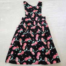 Load image into Gallery viewer, Vintage Dark Carnation Floral Sleeveless Dress kids 6 *flaw
