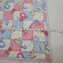 Load image into Gallery viewer, Vintage Patchwork Animals Quilted Toddler Blanket *flaw
