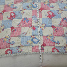 Load image into Gallery viewer, Vintage Patchwork Animals Quilted Toddler Blanket *flaw
