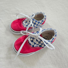 Load image into Gallery viewer, VANS Checkerboard Red + Blue Shoes toddler 5.5
