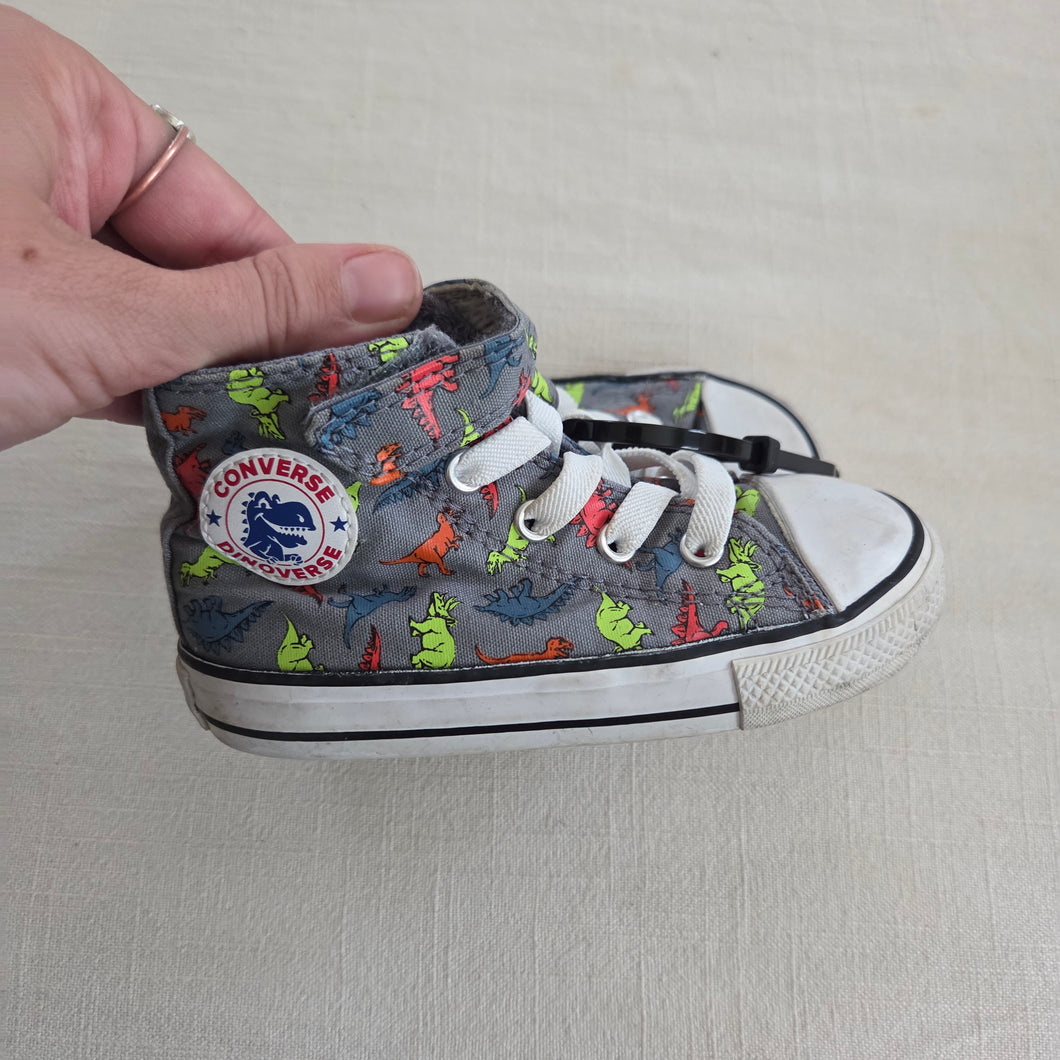 Converse Dinosaur No-Tie Hightops toddler 7