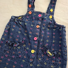 Load image into Gallery viewer, Vintage Heart Denim Overalls 3t
