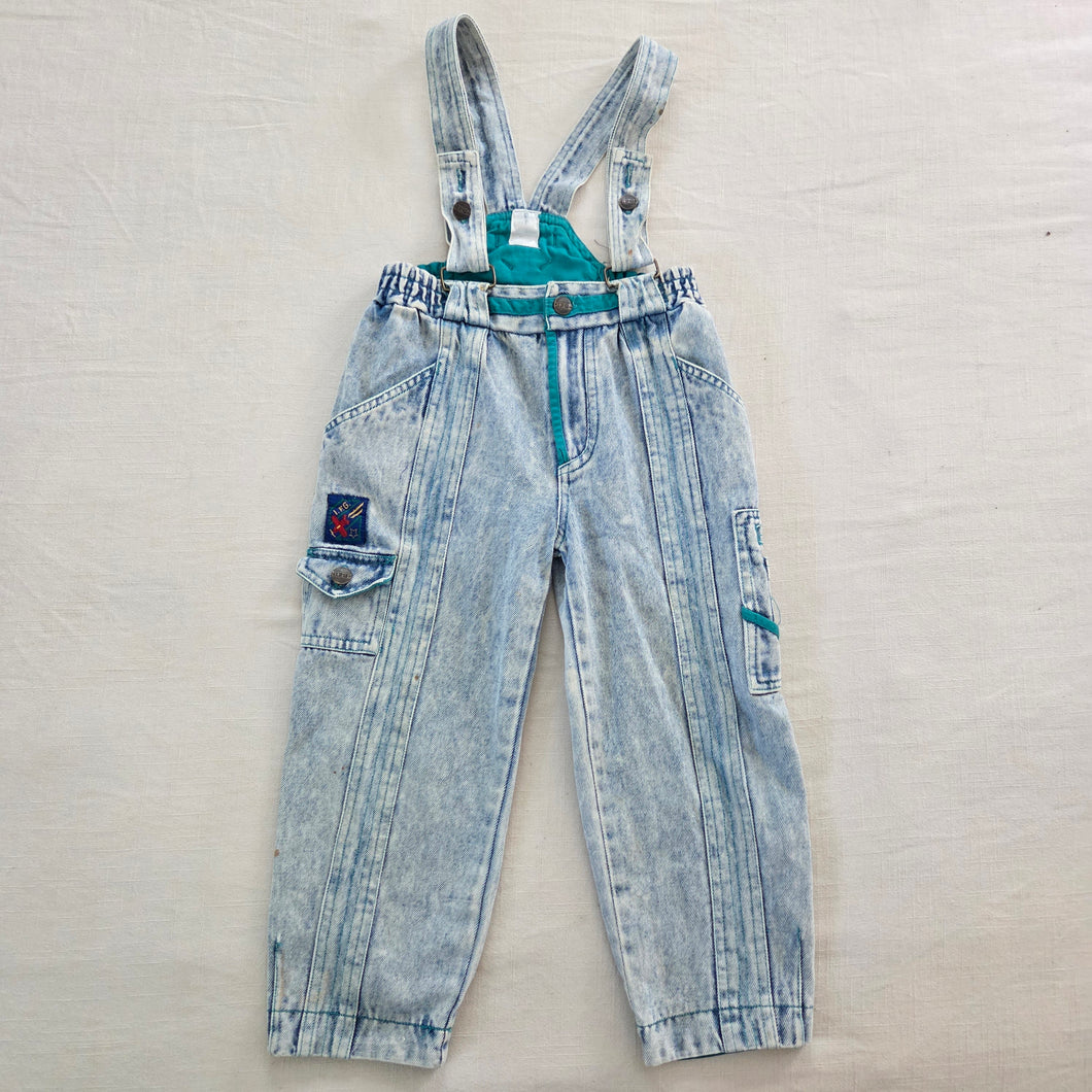 Vintage Denim Overalls 4t