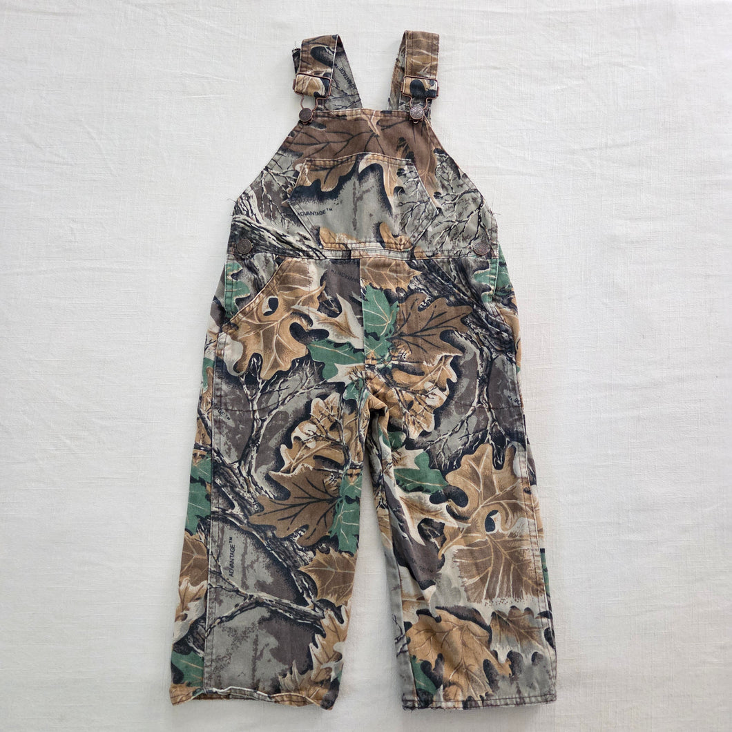 Vintage Leaf Camo Overalls 3t