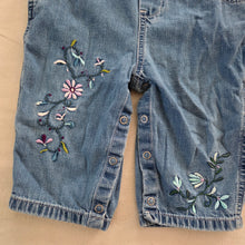 Load image into Gallery viewer, Vintage Gap Floral Embroidered Denim Overalls 12-18 months
