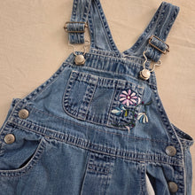 Load image into Gallery viewer, Vintage Gap Floral Embroidered Denim Overalls 12-18 months
