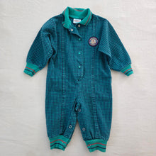 Load image into Gallery viewer, Vintage Healthtex Green/Navy Plaid Bodysuit 12 months

