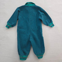 Load image into Gallery viewer, Vintage Healthtex Green/Navy Plaid Bodysuit 12 months

