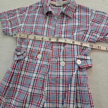 Load image into Gallery viewer, Vintage Blue/Red Plaid Pantsuit 12-18 months
