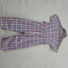 Load image into Gallery viewer, Vintage Blue/Red Plaid Pantsuit 12-18 months
