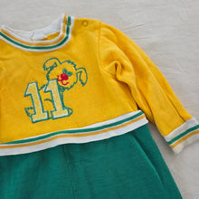Load image into Gallery viewer, Vintage 70s Dog Color Block Bodysuit 12-18 months
