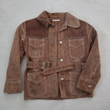 Load image into Gallery viewer, Vintage Brown Leather Belted Chore Jacket 4t
